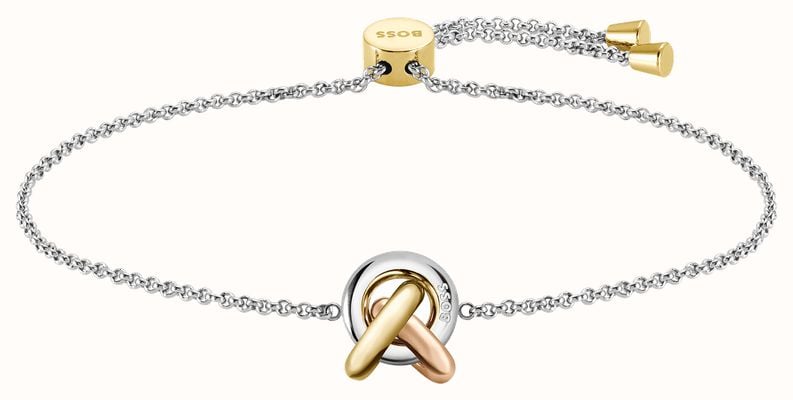 BOSS Jewellery Women's Harmonie Tri-Tone Love Knot Bracelet 1580772