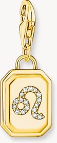 Thomas Sabo Gold-Plated Charm Pendant Zodiac Sign Leo With Zirconia 2162-414-39