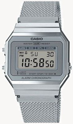 Casio | Vintage | Steel Mesh Bracelet | Stop-Watch | LED Backlight A700WEM-7AEF