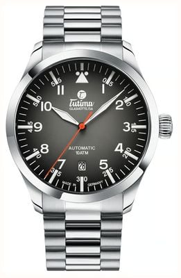 Tutima Glashütte Flieger Automatic (41mm) Grey Dégrade Dial / Stainless Steel Bracelet 6105-32