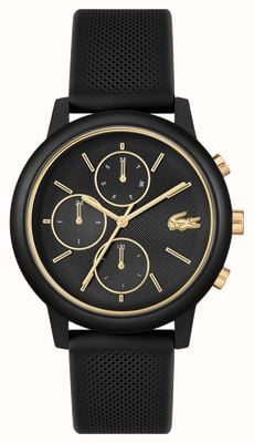 Lacoste 12.12 Move (42mm) Black Dial / Black Silicone Strap 2011469