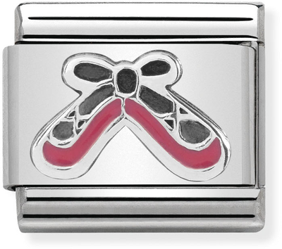 Nomination Classic Ballet Shoes Sterling Silver & Steel Enamel Charm 330202/41
