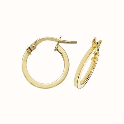 James Moore TH 9k Yellow Gold Hoop Earrings 10 mm ER1007-10