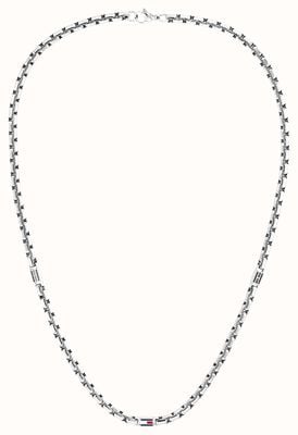 Tommy Hilfiger 3D Flat Metal Stainless Steel Chain Necklace 2790672