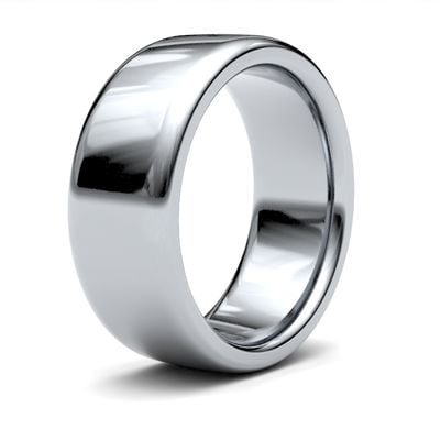 James Moore Wedding Rings | 9ct White Gold | 8mm | Heavy | Soft Court | AG_8GHS-9W