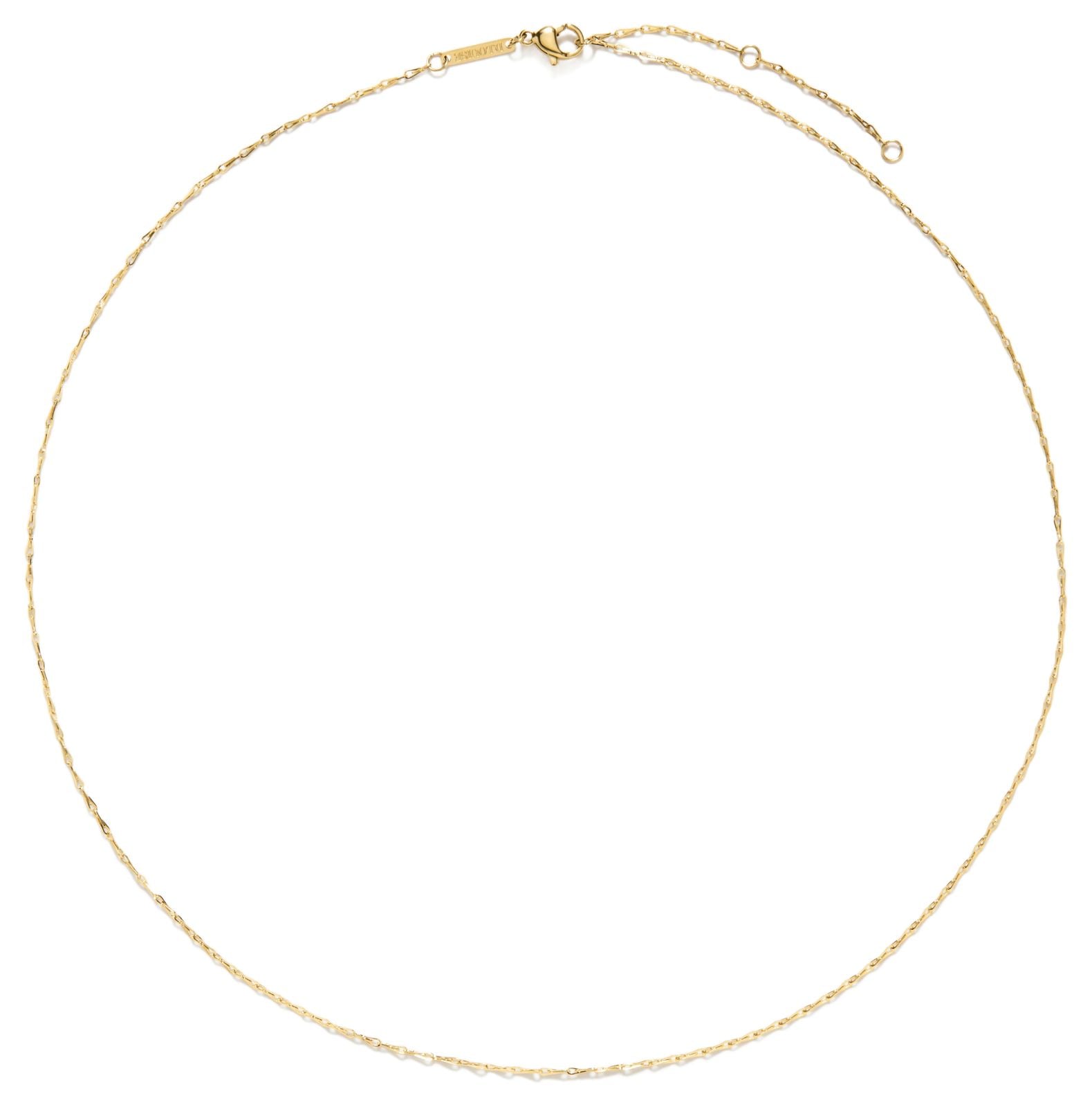 D.LOUISE NAN-07-45 Fine Barley Chain Gold Plated 45cm Jewellery