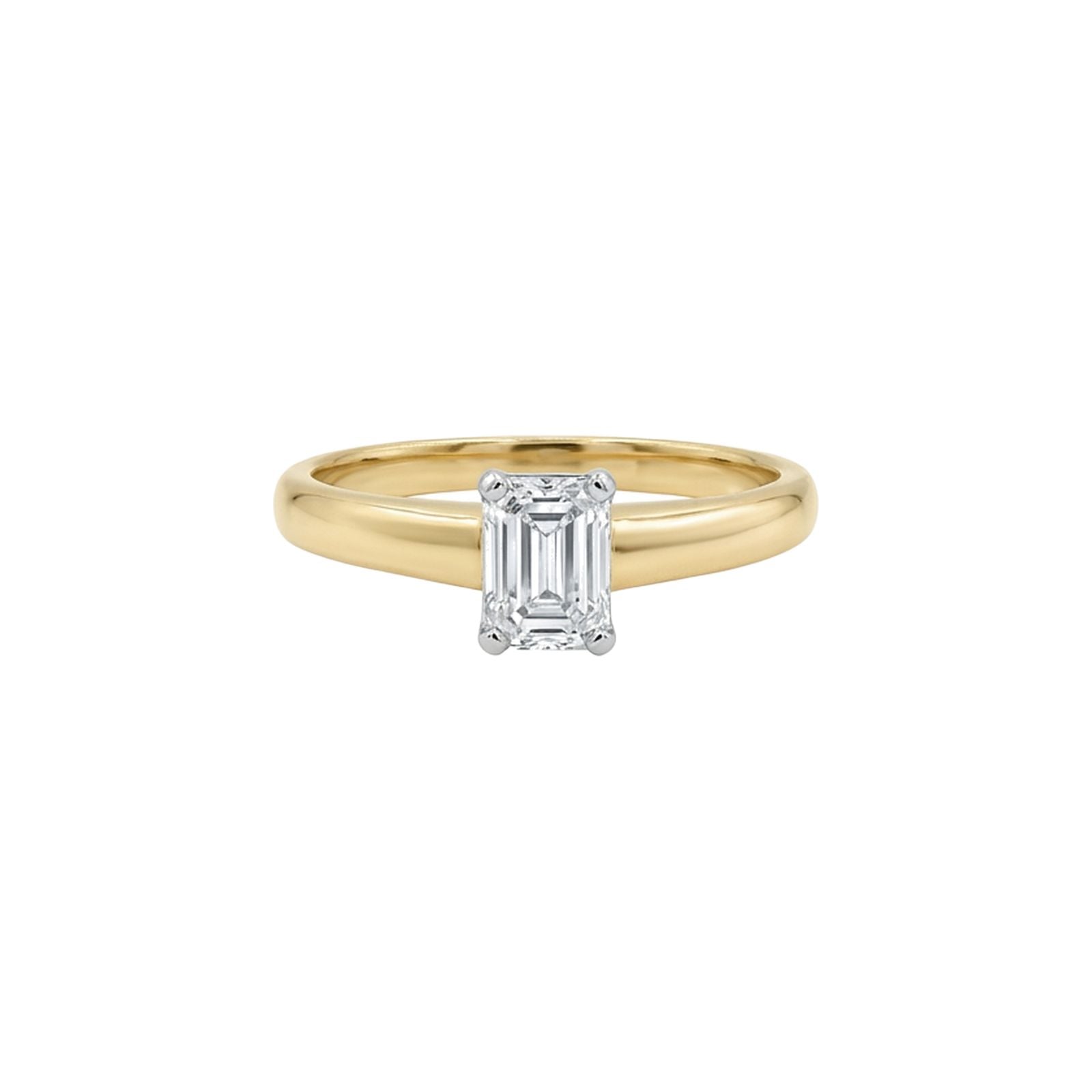 Pre-owned JM6524 18ct Yellow Gold 0.40ct Emerald Cut Diamond Jewellery