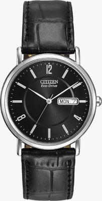 Citizen Men's Black Leather Strap Eco-Drive BM8240-03E