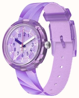 Flik Flak PURPLE PRISM (31.85mm) Purple Patterned Dial / Purple Patterned Strap FPNP167