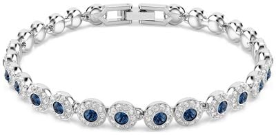 Swarovski Una Angelic Tennis Bracelet, Blue, Round Cut 5733401