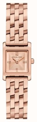 Michael Kors Georgie Square (19mm) Rose-Gold Dial / Rose-Gold PVD Stainless Steel Bracelet MK4932
