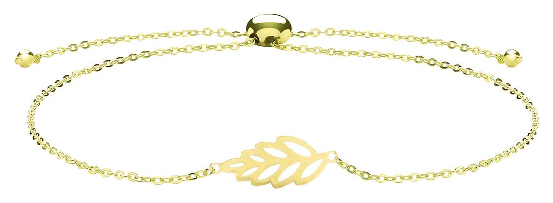 Treasure House BR636 Women's 9ct Yellow Gold Leaf Pull Style Jewellery