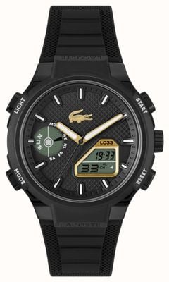 Lacoste LC33 Dual-Display Multifunction (45mm) Black Dial / Black Silicone Strap 2011435
