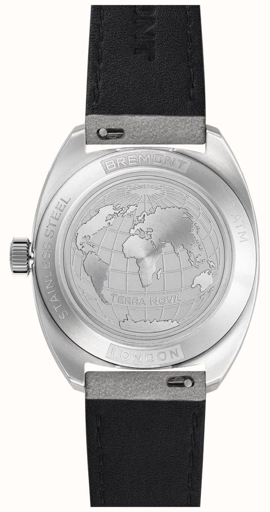 Bremont Terra Nova Jumping Hour Automatic (35mm) Frosted Dial / Grey Nubuck Leather Strap TN35-JH-FS-CC-L-S - alternate view 2