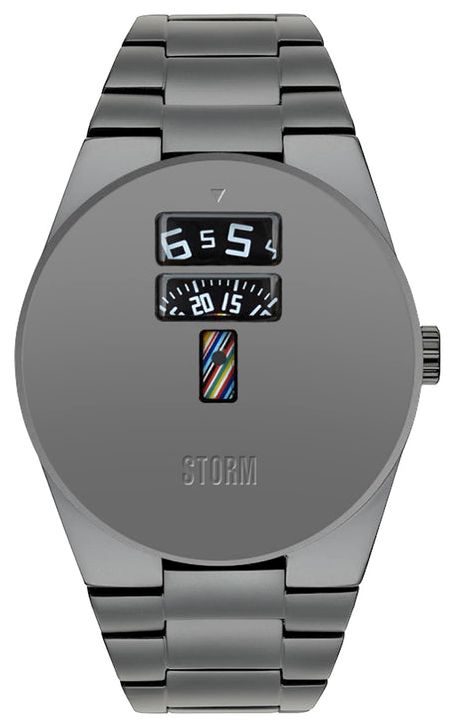 STORM 47556/IP/GY Oston Black 'The Disc Project' - Grey PVD Watch