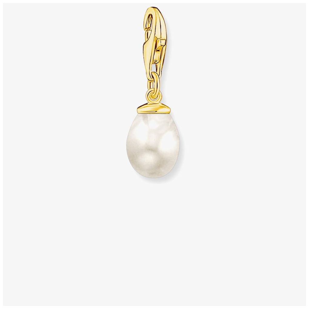 Thomas Sabo 1996-430-14 Freshwater Pearl Charm Gold Plated Jewellery