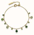 Olivia Burton Mini Droplet Green Crystal Gold Plated Bracelet 24100533