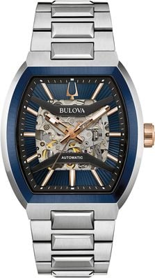 Bulova Maquina Automatic (40mm) Blue Dial / Stainless Steel Bracelet 98A319
