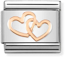 Nomination Classic Intertwined Hearts Rose Gold Charm 430104/41