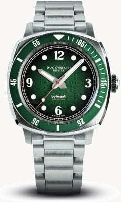 Duckworth Prestex Men's Belmont (42mm) Green Dial / Stainless Steel Bracelet D328-04-ST