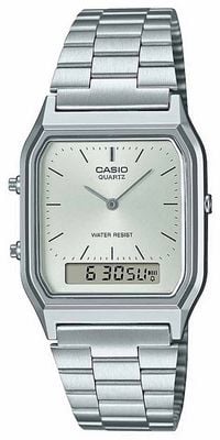 Casio Vintage Dual-Display (30mm) Silver Dial / Stainless Steel AQ-230A-7AMQYES