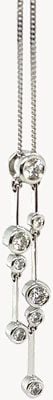 Boodle Drop Pendant-18ct White Gold 0.50ct Diamonds CP300094