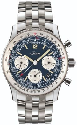 Sinn 903 St BE II The Navigation Chronograph (41mm) Dark Blue Dial / Stainless Steel Bracelet 903.091-BRACELET