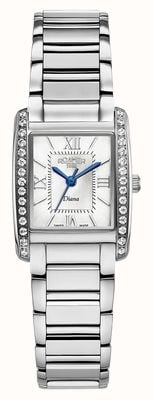 Roamer Diana Crystal Quartz (22.5mm) White Mother-of-Pearl Dial / Stainless Steel Bracelet 869847 41 20 20
