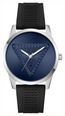 Guess Mogul Blue Sunray Dial Black Silicone Strap GW1143G1