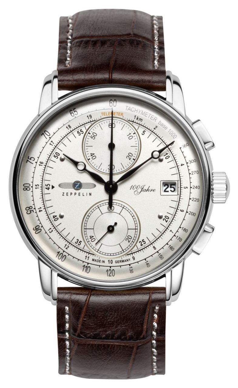 Zeppelin 8670-1 100 Jahre Quartz Chronograph (42mm) Silver Watch