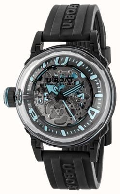 U-Boat U-65 Automatic PVD (44mm) Skeleton Dial / Black Silicone Strap 3348