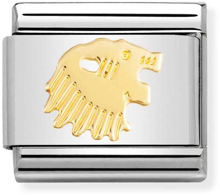 Nomination Classic Leo 18ct Gold & Steel Charm 030104/05