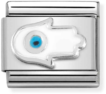 Nomination Classic Hand of Fatima Sterling Silver Enamel Charm 330204/26