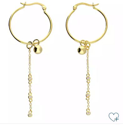 CME Leicester Limited JM Yellow Gold Plated 23mm Hinged-hoop H4922/Y