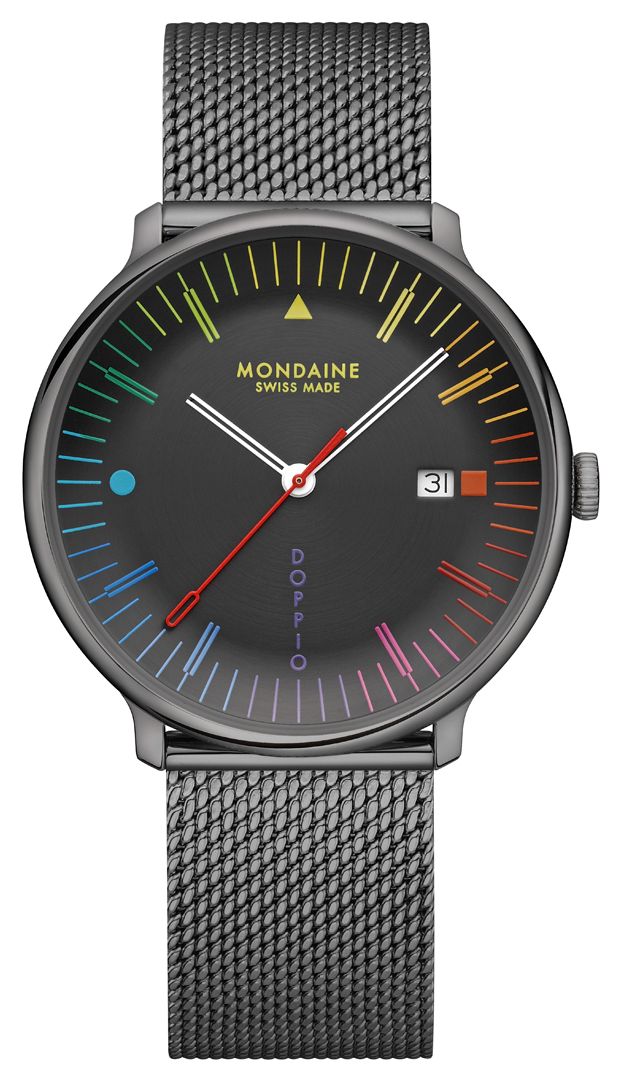 Mondaine MLE.41221.SM Doppio Bauhaus Inspired (41mm) Black Watch