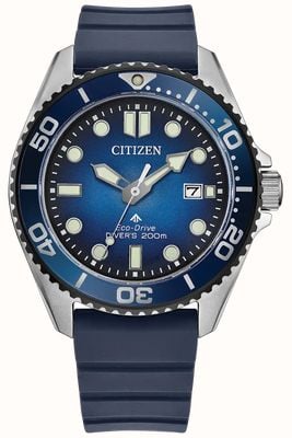 Citizen Eco-Drive Promaster Diver (41mm) Blue Gradient Dial / Blue Rubber Strap BN0267-04L