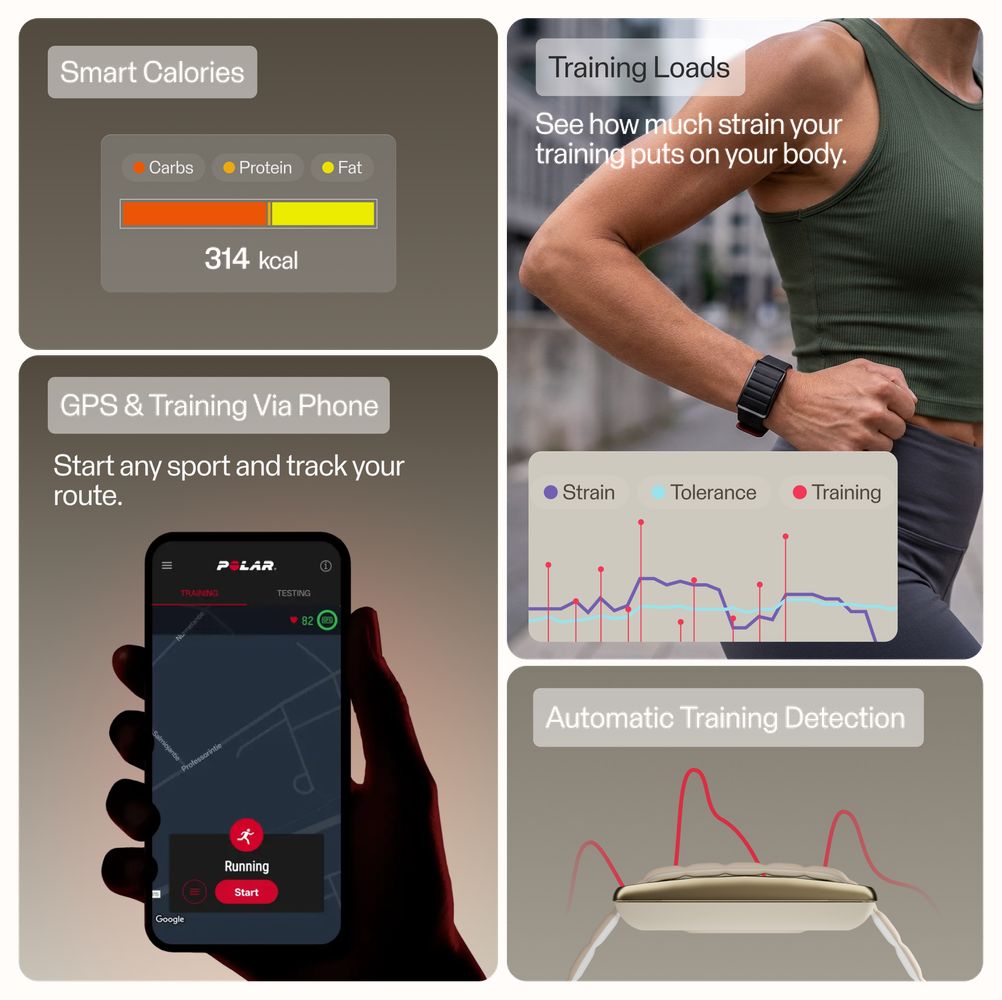 Polar Loop Beige Magnetic Silicone - Screen-Free Wearable Health Band & Fitness Tracker Watch 920121268 - alternate view 10