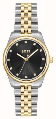 BOSS GRACEFUL PRECIOUS (32mm) Black Dial / Two-Tone Stainless Steel Bracelet 1502811