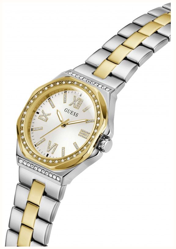 Guess Watches Women's Empress White Sunray Dial Two-Tone Stainless Steel Bracelet GW1095L3 - alternate view 5