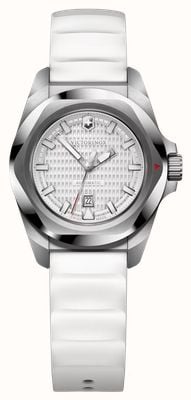 Victorinox I.N.O.X. Small Automatic (32mm) White Patterned Dial / White Rubber Strap 242027