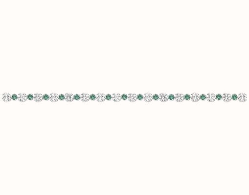 James Moore TH Ladies Sterling Silver Green CZ Bracelet G2689GZ