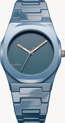 D1 Milano Ceramica Pure Indigo (37mm) Matte Blue Dial / Light Blue Ceramic Bracelet CEBU05