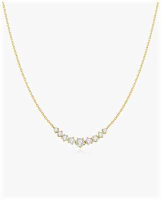 Ania Haie Gold Graduated Pavé Arc Necklace N079-02G