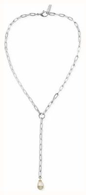 ChloBo Mini Link Pearl Lariat Necklace - Sterling Silver CC-S-NE-20-S1