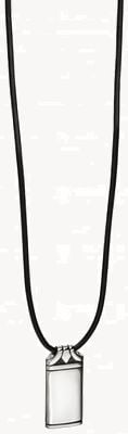 Fred Bennett Men's Stainless Steel Textured Pendant on Leather Necklace N4150