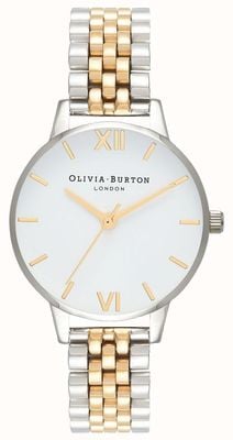 Olivia Burton | Women's | Midi Dial | Two-Tone Bracelet | White Dial | OB16MDW34
