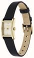 Olivia Burton 16mm Mini Grove Gold & Black Leather Strap 24000437