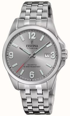 Festina Calendario Titanium (41mm) Grey Dial / Titanium Bracelet F20696/2