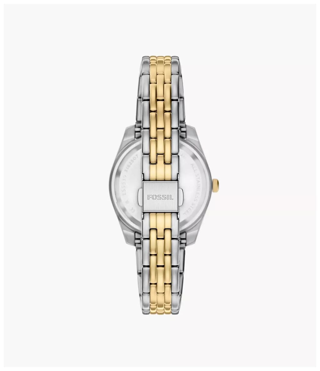 Fossil ES5539 Scarlette 32 mm Three-Hand Date Two-Tone Watch