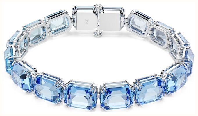 Swarovski Millenia Bracelet Octagon Cut Blue Crystals Rhodium Plated 5694135